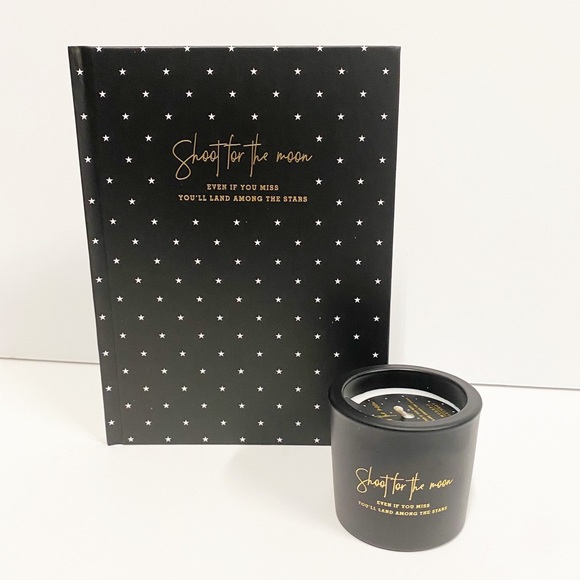 Modern Alchemy Black/Gold Notebook & Soy Candle Gift Set - Picture 1 of 7